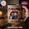 Mickey and Minnie Mouse Halloween Ceramic Mug featuring a Ghoulish Gazette newspaper print with vampires and a graveyard.