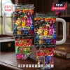 Mighty Morphin Power Rangers Stanley Tumbler 40oz featuring colorful hero character graphics and cast signatures.