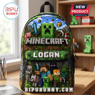 Minecraft Personalized Pixel Adventure Kids School Backpack