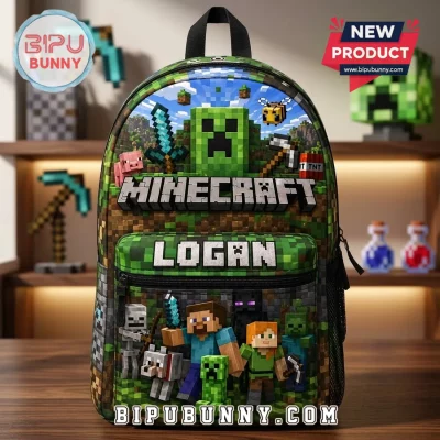 Minecraft Personalized Pixel Adventure Kids School Backpack