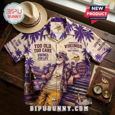 Minnesota Vikings Old Man Nordic Pilsner Hawaiian Shirt