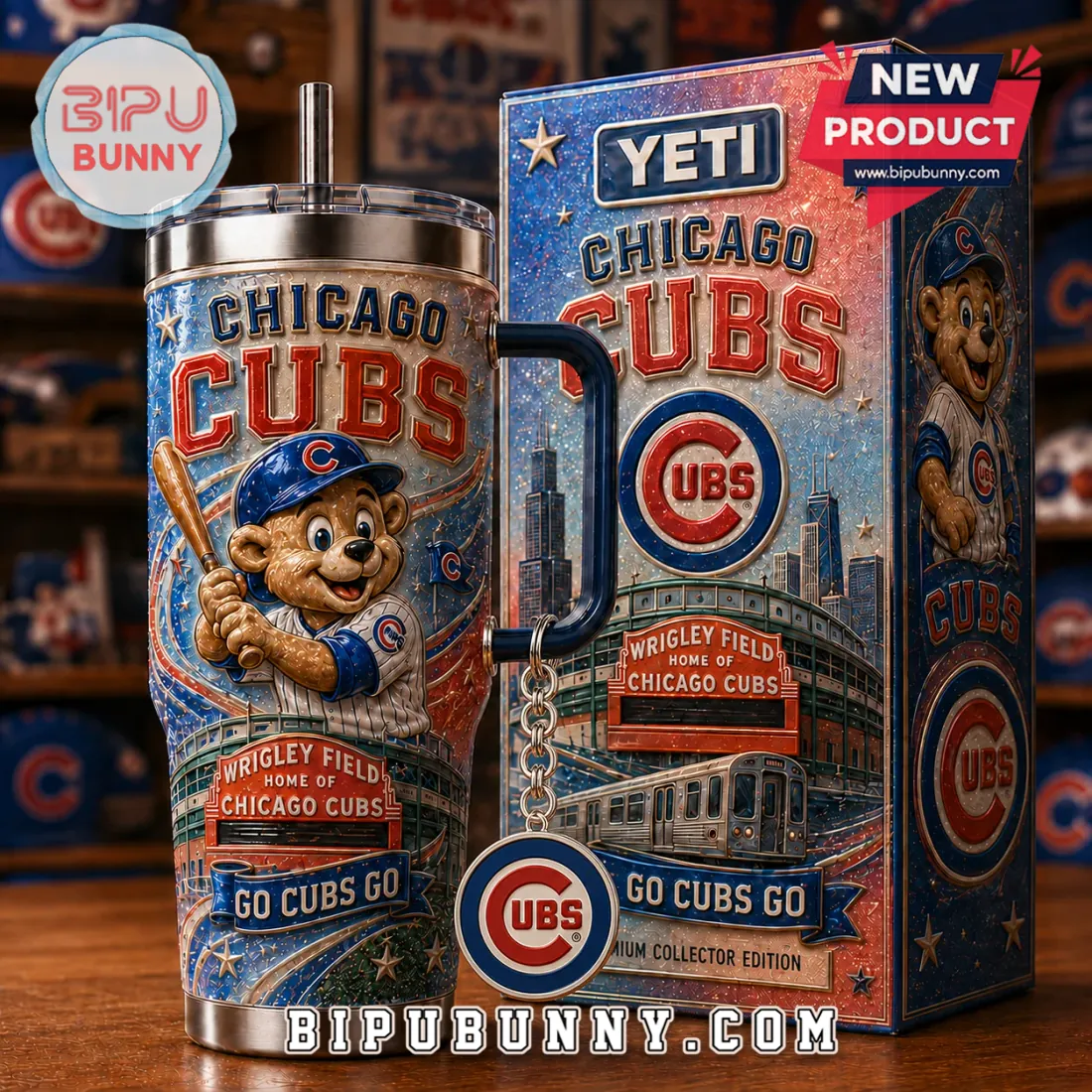 MLB Chicago Cubs Mascot YETI 40oz Tumbler MLB Chicago Cubs Mascot YETI 40oz Tumbler