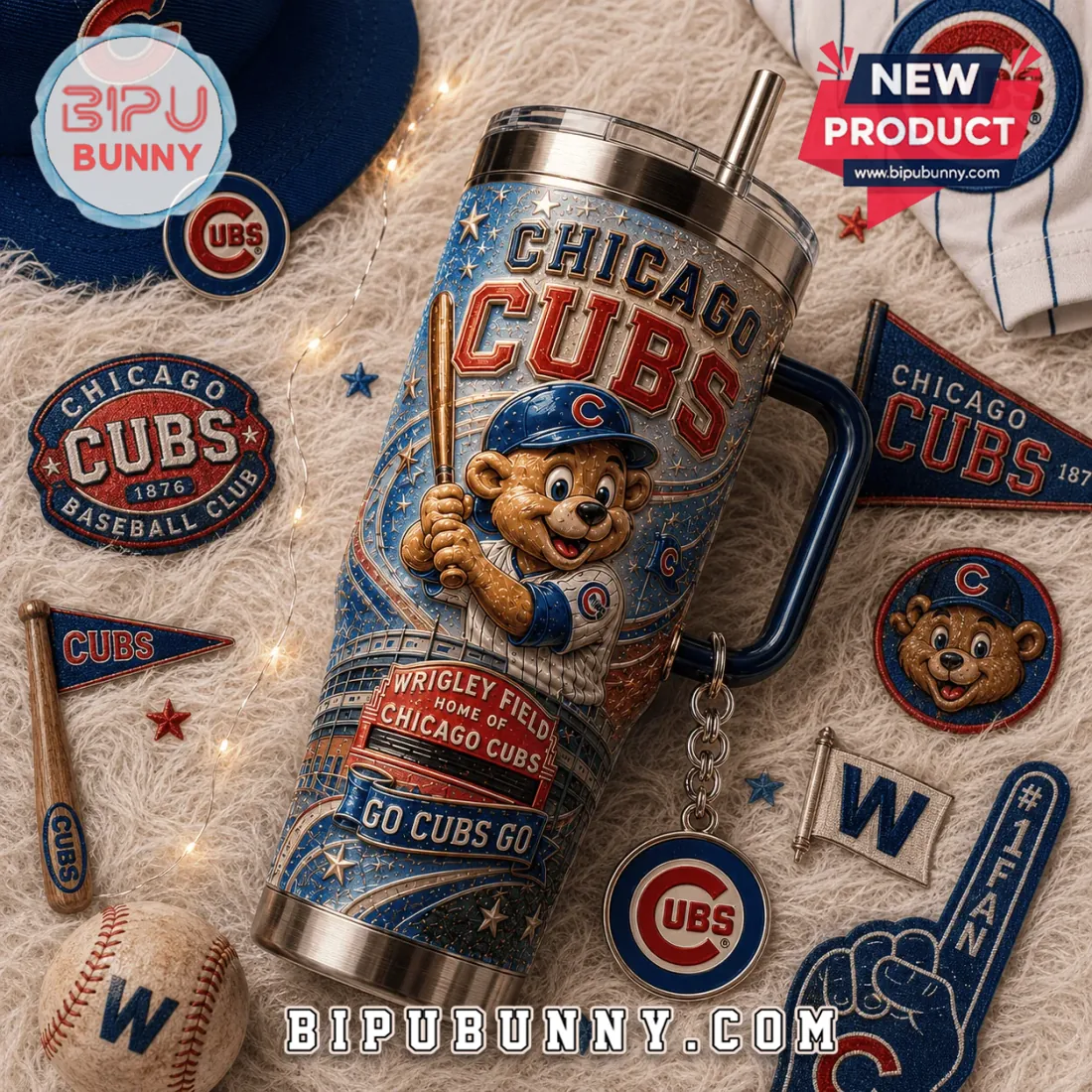 MLB Chicago Cubs Mascot YETI 40oz Tumbler MLB Chicago Cubs Mascot YETI 40oz Tumbler