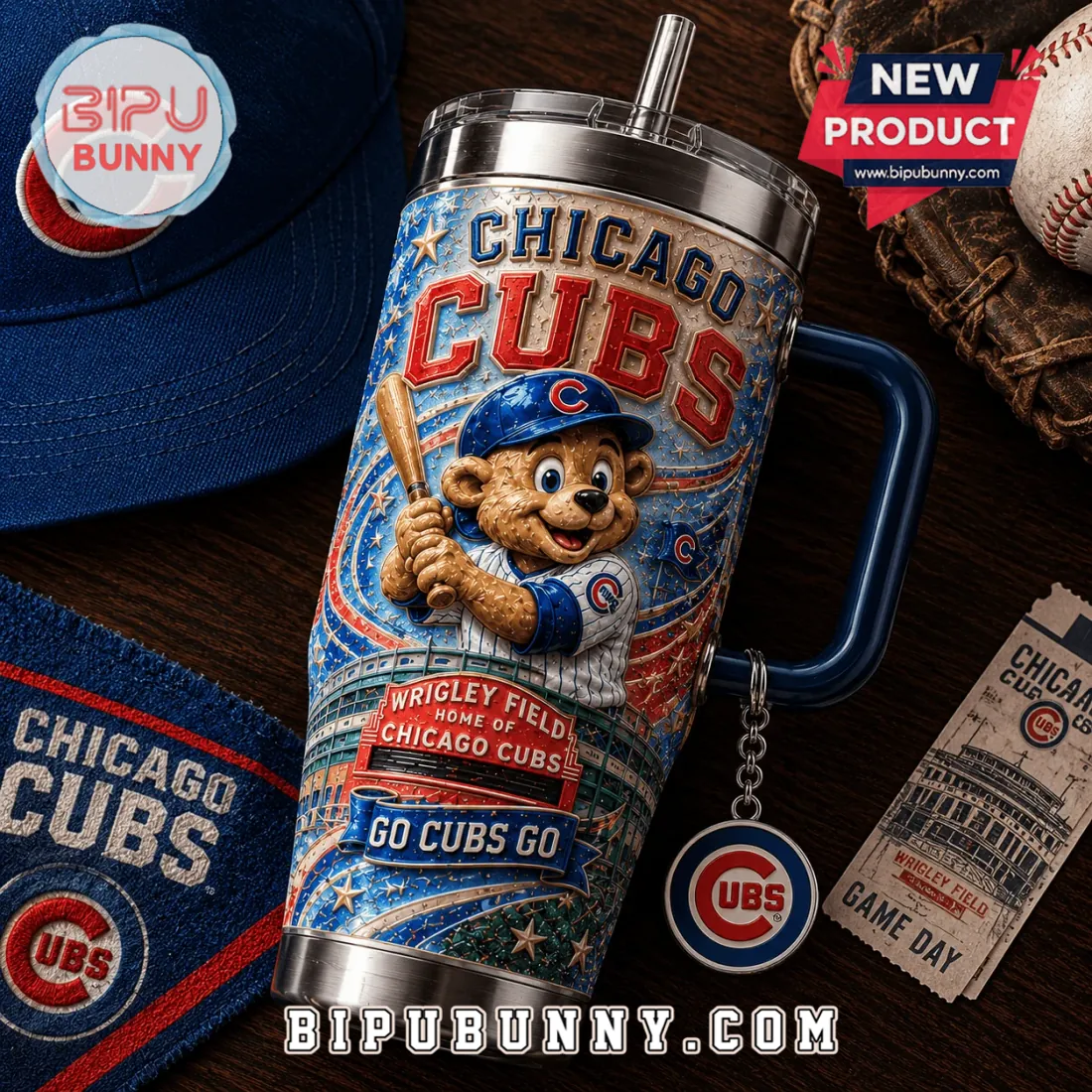 MLB Chicago Cubs Mascot YETI 40oz Tumbler MLB Chicago Cubs Mascot YETI 40oz Tumbler