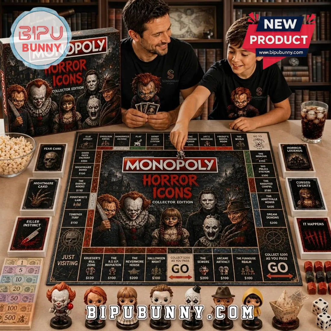 Monopoly Horror Icons Slasher Halloween Board Game Monopoly Horror Icons Slasher Halloween Board Game