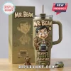Mr. Bean Embossed Teddy Bear 40oz Stanley Tumbler featuring raised character art, green car, and brown teddy bear motifs.