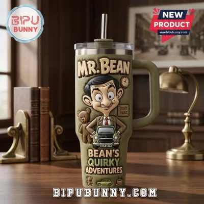Mr. Bean Embossed Teddy Bear 40oz Stanley Tumbler