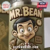 Mr. Bean Embossed Teddy Bear 40oz Stanley Tumbler featuring raised character artwork, a clock icon, and 'Don't Panic' text.