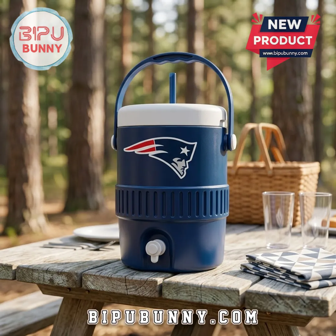 New England Patriots Plastic Souvenir Cooler Cup New England Patriots Plastic Souvenir Cooler Cup