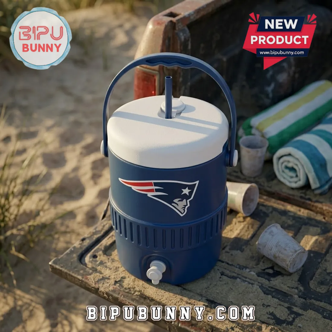 New England Patriots Plastic Souvenir Cooler Cup New England Patriots Plastic Souvenir Cooler Cup
