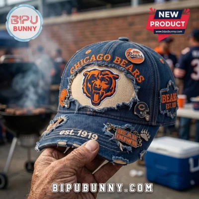 NFL Chicago Bears Distressed Denim Baseball Cap