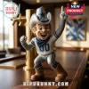 NFL Dallas Cowboys Mascot Soft Plush Toy featuring a smiling character in a cowboy hat and uniform on a wooden counter.