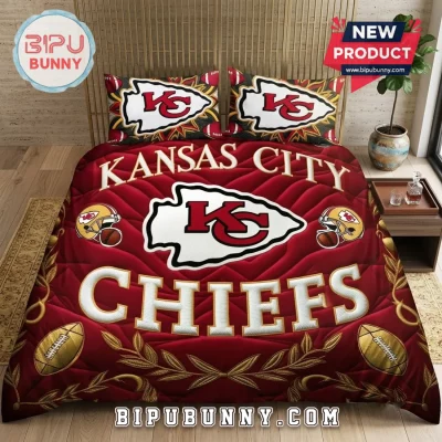NFL Kansas City Chiefs Quilted 3-Piece Bedding Set