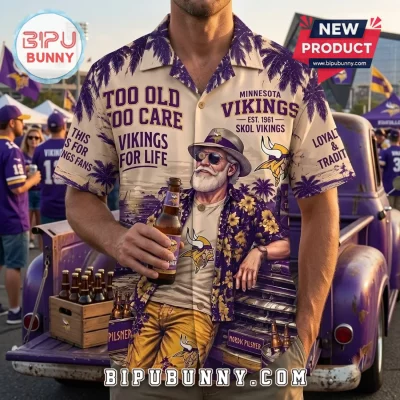 NFL Minnesota Vikings Purple Tropical Hawaiian Shirt