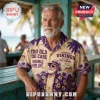 NFL Minnesota Vikings purple tropical Hawaiian shirt featuring a palm tree print, team logo, and sarcastic text graphic.