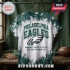 NFL Philadelphia Eagles Bleach Wash T-Shirt with dark green and white mottled pattern, team logo, and vintage typography.