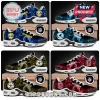 NFL Team Native Spirit Air Max Running Shoes featuring Rams, Panthers, Saints, and Falcons logos on various colorways.