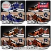 NFL Team Native Spirit Air Max Running Shoes featuring custom team logos, bold printed graphics, and white soles.