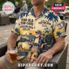Notre Dame Fighting Irish Casual Hawaiian Shirt with palm trees, text graphics, and a vintage bearded man illustration.
