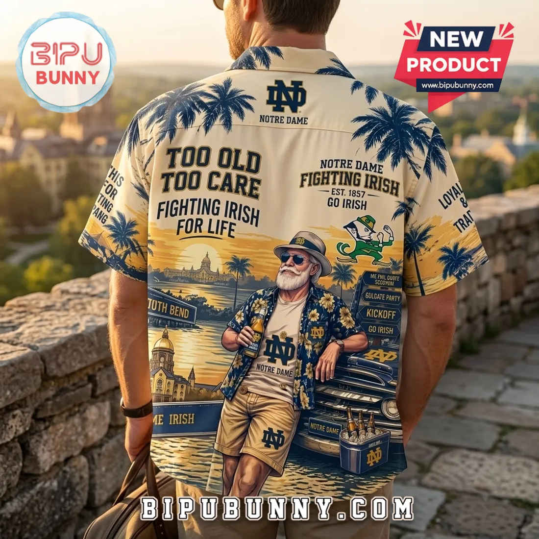Notre Dame Fighting Irish Casual Hawaiian Shirt Notre Dame Fighting Irish Casual Hawaiian Shirt