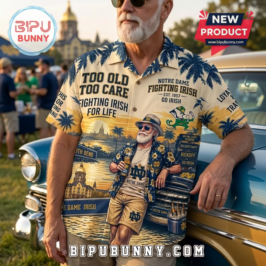 Notre Dame Fighting Irish Casual Hawaiian Shirt Notre Dame Fighting Irish Casual Hawaiian Shirt