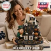 Notre Dame Fighting Irish Halloween Countdown Calendar featuring a leprechaun, spooky castle, and modular number blocks.