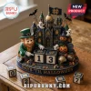 Notre Dame Fighting Irish Halloween Countdown Calendar featuring a leprechaun, spooky castle, pumpkins, and numbered blocks.