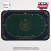 Notre Dame Fighting Irish Premium 300-Piece Poker Set felt mat with gold university logo and dark green surface finish.