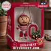 Ohio State Buckeyes Brutus Mascot Crocheted Car Ornament featuring a yarn mascot, red letter O, and buckeye nut accents.