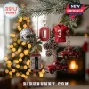 Ohio State Buckeyes NCAA Christmas Advent Calendar 2026 features team helmet, jersey, ticket, and truck ornaments on a tree.
