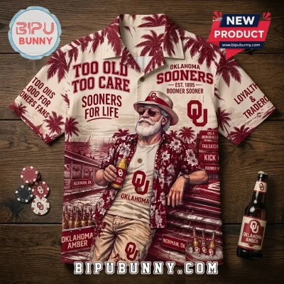 Oklahoma Sooners NCAA Maroon Hawaiian Shirt