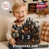 Ole Miss Rebels Halloween Countdown Calendar features a team mascot beside a haunted castle with numbered date blocks.