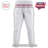 Olivia Rodrigo The Unraveled Tour 2026 pink joggers in white with drawstring, branding, and signature graphics.