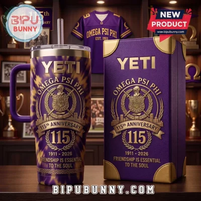 Omega Psi Phi 115th Anniversary YETI Tumbler 40oz