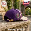 Omega Psi Phi Fraternity 1911 Textured Baseball Cap in purple with embroidered crest, gold hardware, and cream brim.