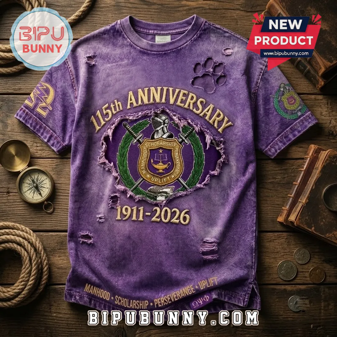 Omega Psi Phi Fraternity Crest Purple Distressed Shirt Omega Psi Phi Fraternity Crest Purple Distressed Shirt
