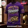 Omega Psi Phi Fraternity Purple Limited Edition Shirt featuring gold text, mascot bulldog, and founding year 1911 details.