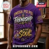 Omega Psi Phi Fraternity Purple Limited Edition Shirt featuring graphic text, bulldog mascot, and gold lettering.