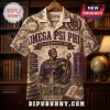Omega Psi Phi Howard University Hawaiian shirt with purple and tan vintage graphics, crests, and historical imagery.