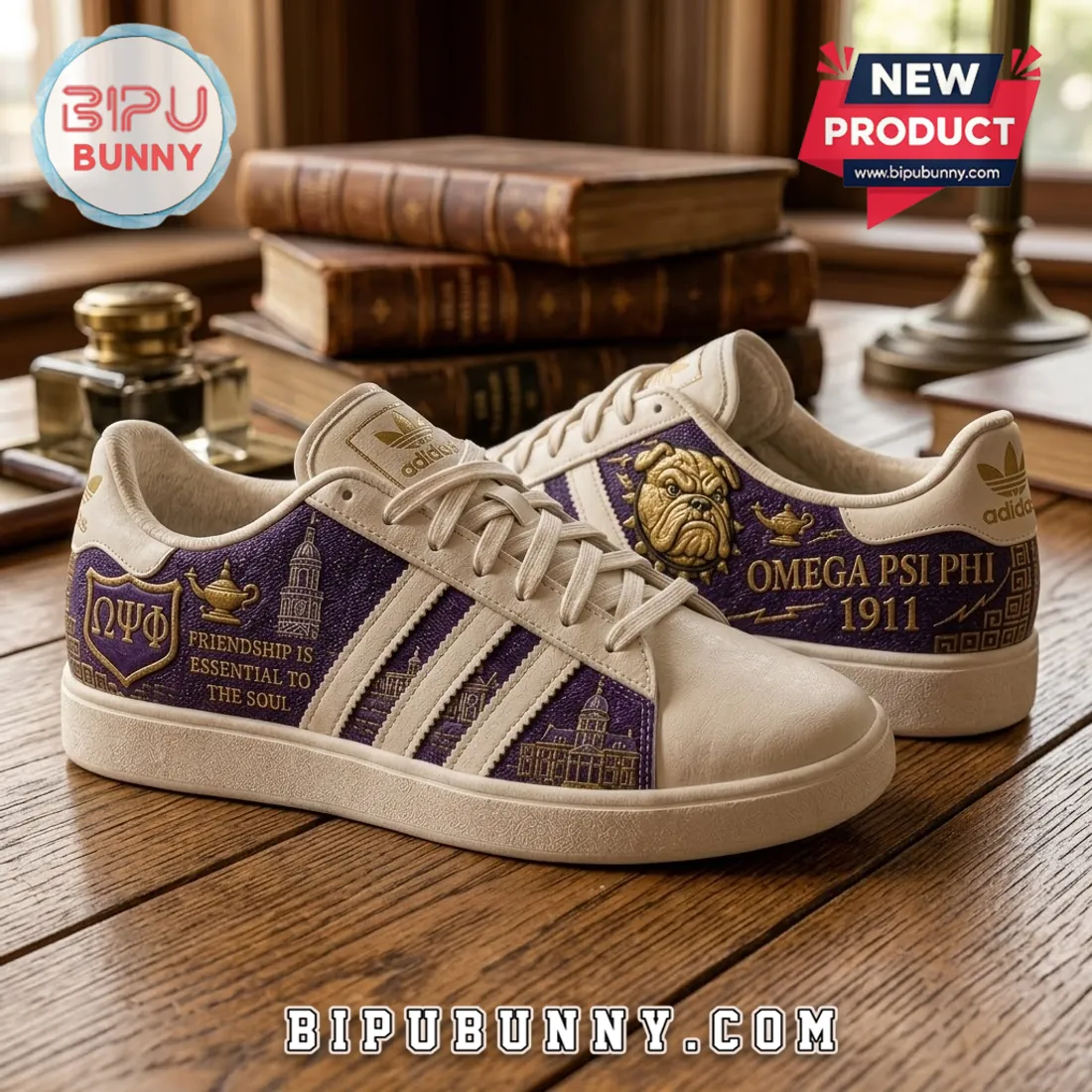 Omega Psi Phi Howard University Purple Casual Sneakers Omega Psi Phi Howard University Purple Casual Sneakers