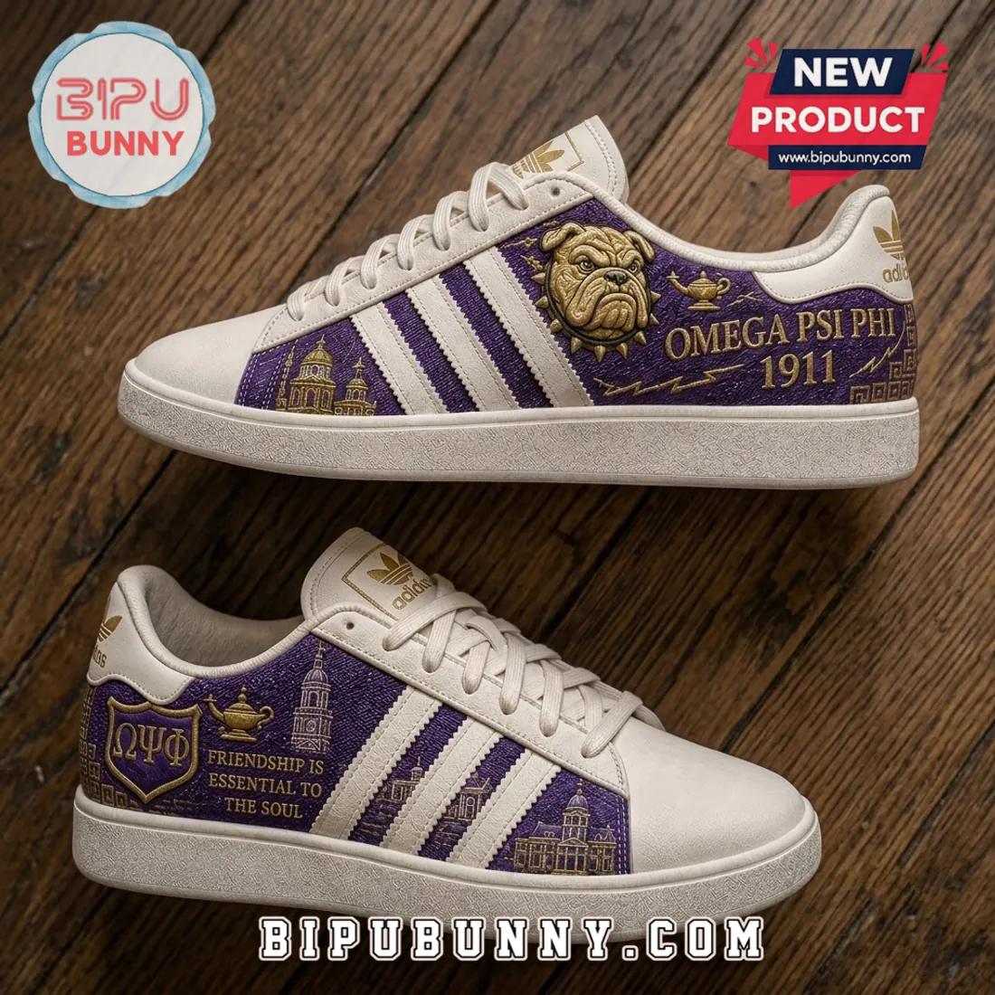 Omega Psi Phi Howard University Purple Casual Sneakers Omega Psi Phi Howard University Purple Casual Sneakers