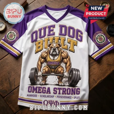 Omega Psi Phi Que Dog Built Weightlifting Shirt