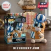 One Piece Kumacy Thriller Bark Funko Pop Vinyl Figure stands next to its branded display box on a wooden surface.