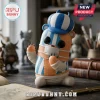 One Piece Kumacy Thriller Bark Funko Pop Vinyl Figure wearing a blue striped hat, face mask, and tan stitched body.