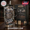 Ozzy Osbourne 78th Anniversary Handle Tumbler 40oz with a black and white tie-dye pattern and bat wing graphic.
