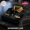 Ozzy Osbourne Custom Name Embroidered Black Polo Shirt featuring a gold bat logo and personalized text on dark fabric.