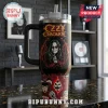 Ozzy Osbourne Prince of Darkness 40oz Handle Tumbler featuring graphic prints of the artist and horror icons on black.