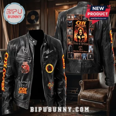 Ozzy Osbourne Prince of Darkness Black Leather Jacket