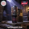 Ozzy Osbourne Prince of Darkness embossed handle tumbler with 3D skull and bat detailing on a stone floor background.