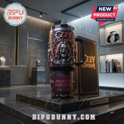 Ozzy Osbourne Prince of Darkness Embossed Handle Tumbler